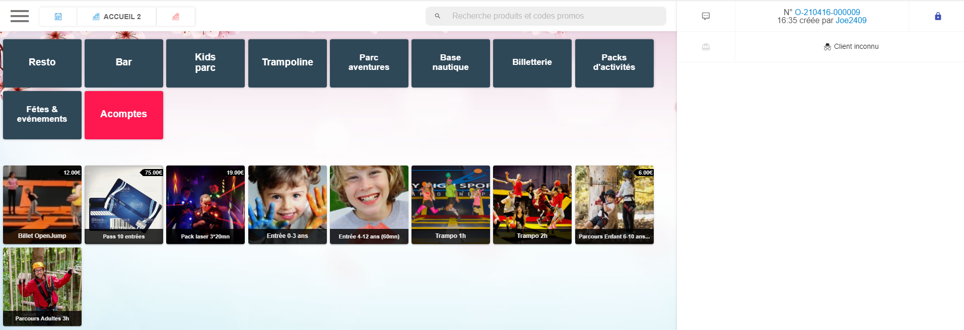 Qweekle Pointeuse depuis la caisse